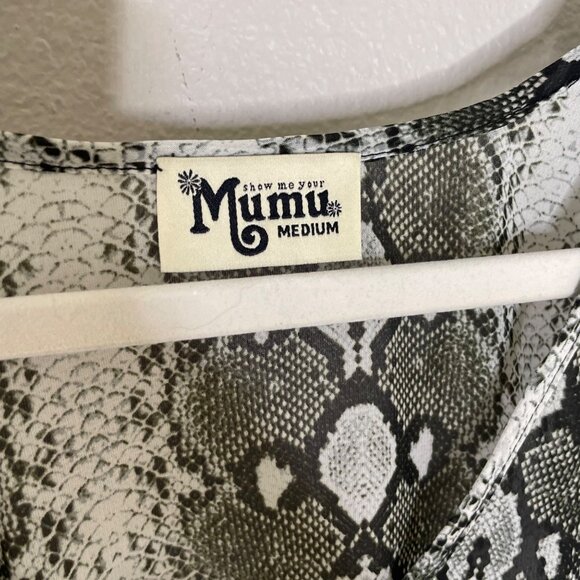 Show Me Your MuMu Peta-boo Tunic Size Medium Snake Water Moccasin V Neck Sz M - Picture 5 of 9